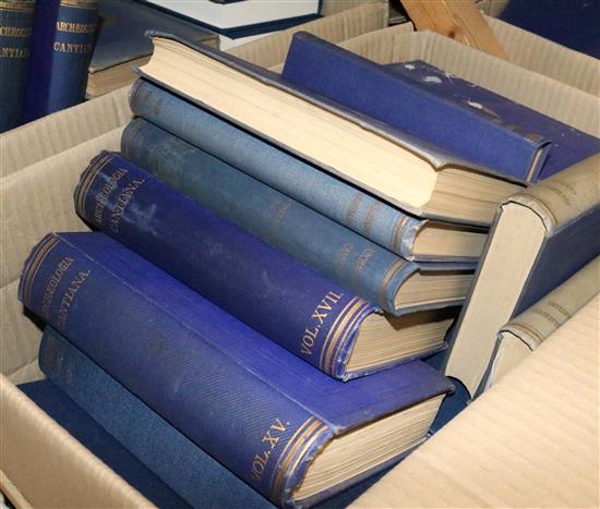 Kent Archaeological Society, Archaeologia Cantiana, a large quantity of volumes from the 1800s (4 boxes)